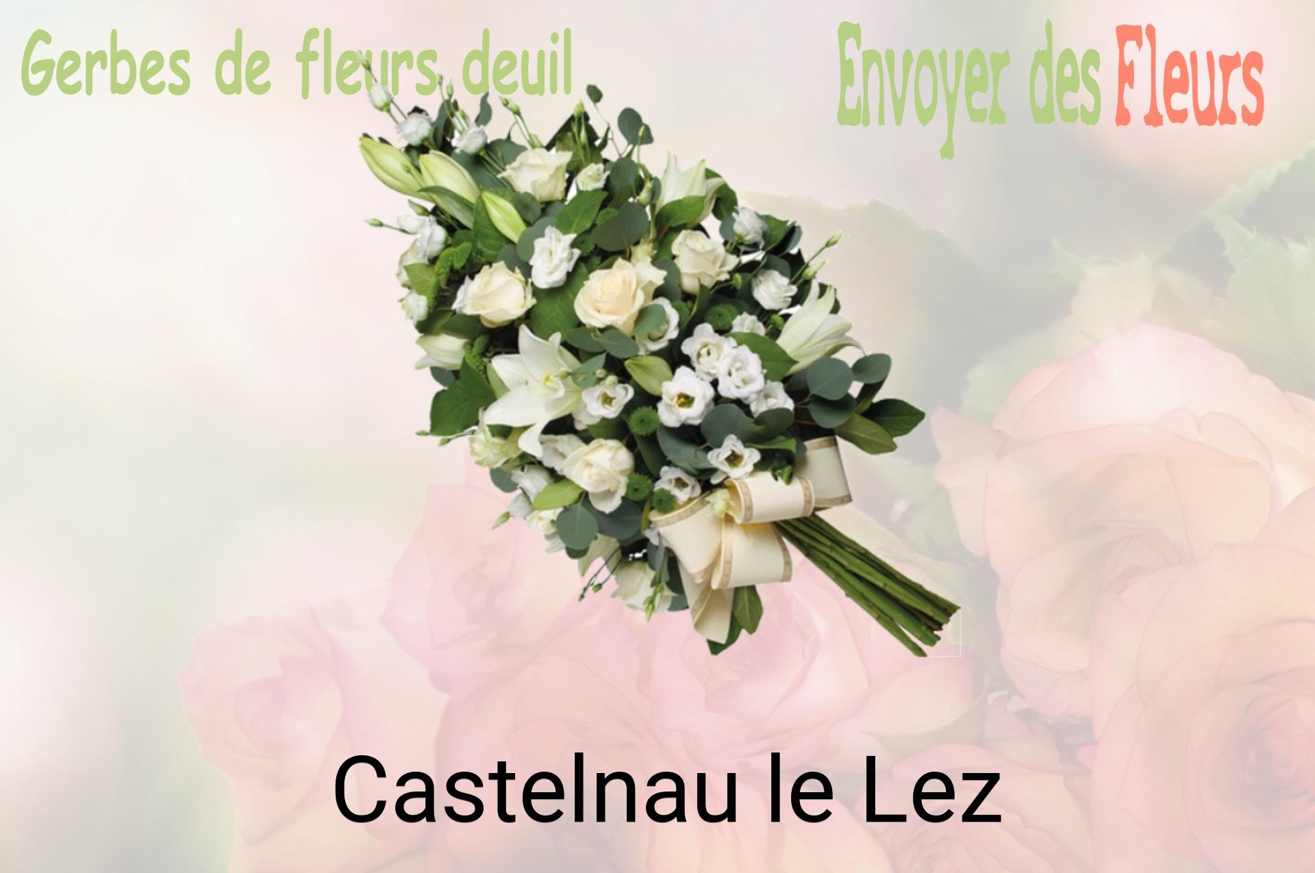 Gerbe de fleurs de deuil livrée à Castelnau-le-Lez